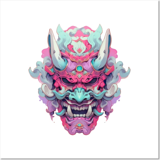 Pastel Oni Mask Wall Art by Youthinasia